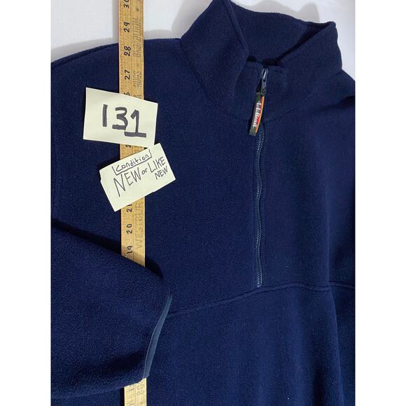L.L.Bean Half-Zip Fleece Pullover – Men’s 2XL, Blue Soft Midweight Layer - Picture 3 of 9